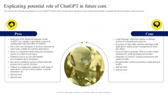Explicating Potential Role Of ChatGPT In ChatGPT OpenAI Conversation AI Chatbot ChatGPT CD V Compatible Graphical
