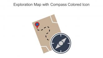 Exploration Map With Compass Colored Icon In Powerpoint Pptx Png And Editable Eps Format