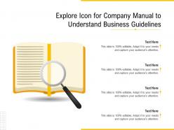 Explore icon for company manual to understand business guidelines