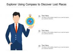 Explorer Using Compass To Discover Lost Places