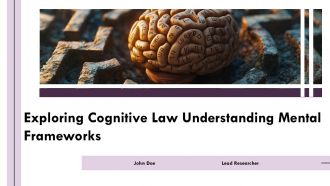 Exploring Cognitive Law Understanding Mental Frameworks PPT Example ST AI
