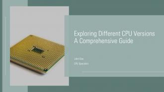 Exploring Different CPU Versions A Comprehensive Guide PPT Example ST AI