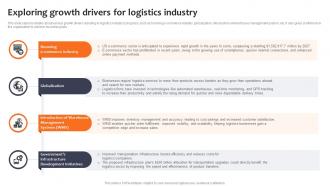 Exploring Growth Drivers For Logistics Industry Logistics Company Business Plan BP SS