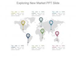 Exploring new market ppt slide