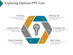 Exploring options ppt icon