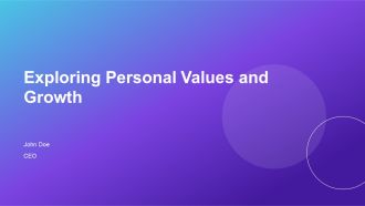Exploring Personal Values And Growth PPT Designs AT