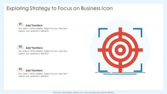 Exploring strategy to focus on business icon