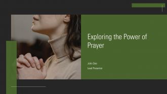 Exploring The Power Of Prayer PPT Mockup ACP