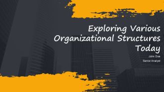 Exploring Various Organizational Structures Today PPT Presentation AT