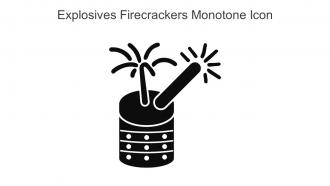 Explosives Firecrackers Monotone Icon In Powerpoint Pptx Png And Editable Eps Format