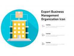 Export Business Management Organization Icon