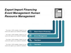 Export import financing event management human resource management cpb