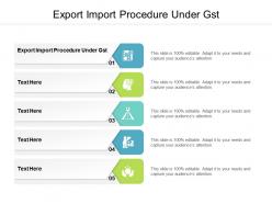 Export import procedure under gst ppt powerpoint presentation slide download cpb
