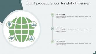 Export Procedure Icon For Global Business
