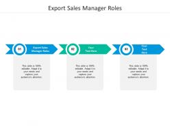 Export sales manager roles ppt powerpoint presentation show ideas cpb