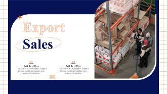 Export Sales Ppt Powerpoint Presentation File Good