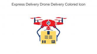 Express Delivery Drone Delivery Colored Icon In Powerpoint Pptx Png And Editable Eps Format