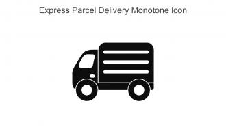 Express Parcel Delivery Monotone Icon in powerpoint pptx png and editable eps format