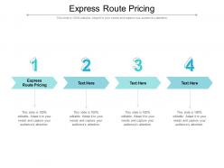 Express route pricing ppt powerpoint presentation outline format cpb