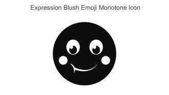 Expression Blush Emoji Monotone Icon In Powerpoint Pptx Png And Editable Eps Format