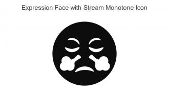 Expression Face With Stream Monotone Icon In Powerpoint Pptx Png And Editable Eps Format