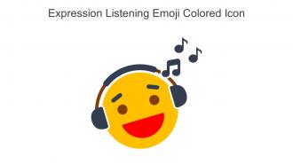 Expression Listening Emoji Colored Icon In Powerpoint Pptx Png And Editable Eps Format