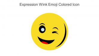 Expression Wink Emoji Colored Icon In Powerpoint Pptx Png And Editable Eps Format