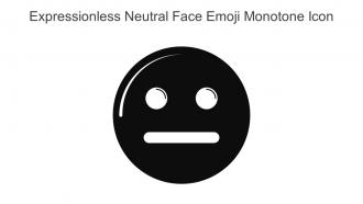 Expressionless Neutral Face Emoji Monotone Icon In Powerpoint Pptx Png And Editable Eps Format