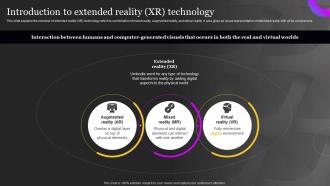Extended Reality It Introduction To Extended Reality Xr Technology Ppt Slides