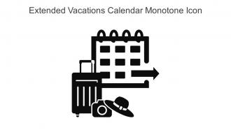 Extended Vacations Calendar Monotone Icon In Powerpoint Pptx Png And Editable Eps Format