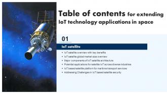 Extending IoT Technology Table Of Contents IoT SS