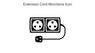 Extension Cord Monotone Icon In Powerpoint Pptx Png And Editable Eps Format