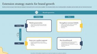 Extension Strategy Matrix For Brand Growth