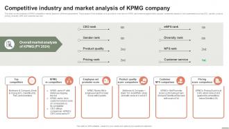 Extensive Business Strategy Competitive Industry And Market Analysis Of KPMG Company Strategy SS V