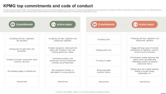 Extensive Business Strategy KPMG Top Commitments And Code Of Conduct Strategy SS V