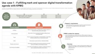 Extensive Business Strategy Use Case 1 Fulfilling Mark And Spencer Digital Strategy SS V