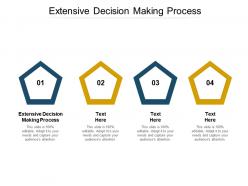 Extensive decision making process ppt powerpoint presentation infographics sample cpb