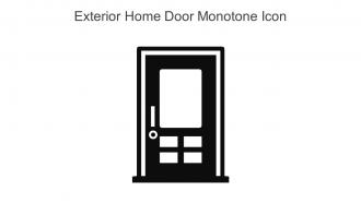 Exterior Home Door Monotone Icon In Powerpoint Pptx Png And Editable Eps Format