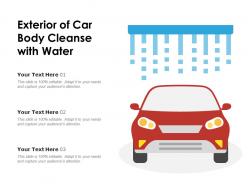 Exterior of car body cleanse with water