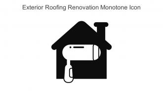 Exterior Roofing Renovation Monotone Icon In Powerpoint Pptx Png And Editable Eps Format