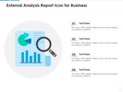External analysis report icon for business