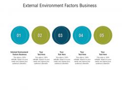 External environment factors business ppt powerpoint presentation portfolio infographic template cpb