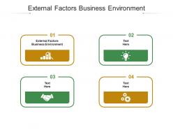 External factors business environment ppt powerpoint presentation model slide portrait cpb