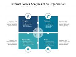 External forces analyses of an organization