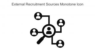 External Recruitment Sources Monotone Icon In Powerpoint Pptx Png And Editable Eps Format