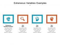 Extraneous variables examples ppt powerpoint presentationmodel brochure cpb