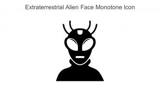 Extraterrestrial Alien Face Monotone Icon In Powerpoint Pptx Png And Editable Eps Format