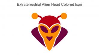 Extraterrestrial Alien Head Colored Icon In Powerpoint Pptx Png And Editable Eps Format