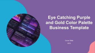 Eye Catching Purple And Gold Color Palette Business Template PPT H