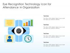 Eye recognition technology icon for attendance in organization